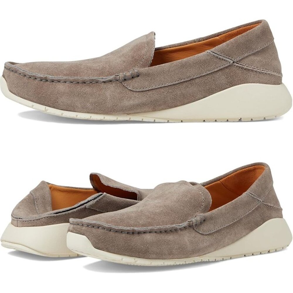 OluKai Ka'a Loafer Slip On Shoes Mens Size 12 Grey Suede Leather Comfort NEW